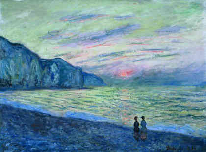 Sunset at Pourville, Claude Monet